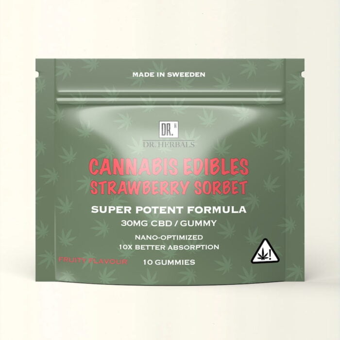 CBD Gummies - Strawberry Sorbet 30MG/st - DR. Herbals