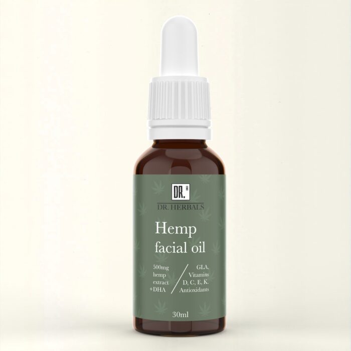 Hemp Facial Oil 500mg CBD - extra solkysst | DR. Herbals