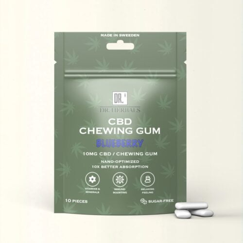 CBD Tuggummi -Blåbär 10mg CBD/st - DR. Herbals