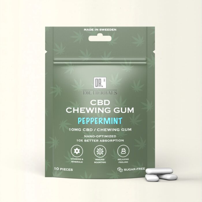 CBD Tuggummi - Pepparmint 100mg CBD - DR. Herbals