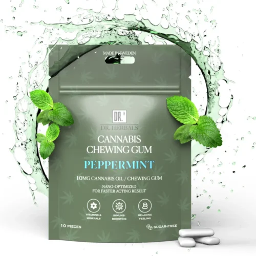 Cannabis Tuggummi - Pepparmint 100mg Cannabisolja - DR. Herbals