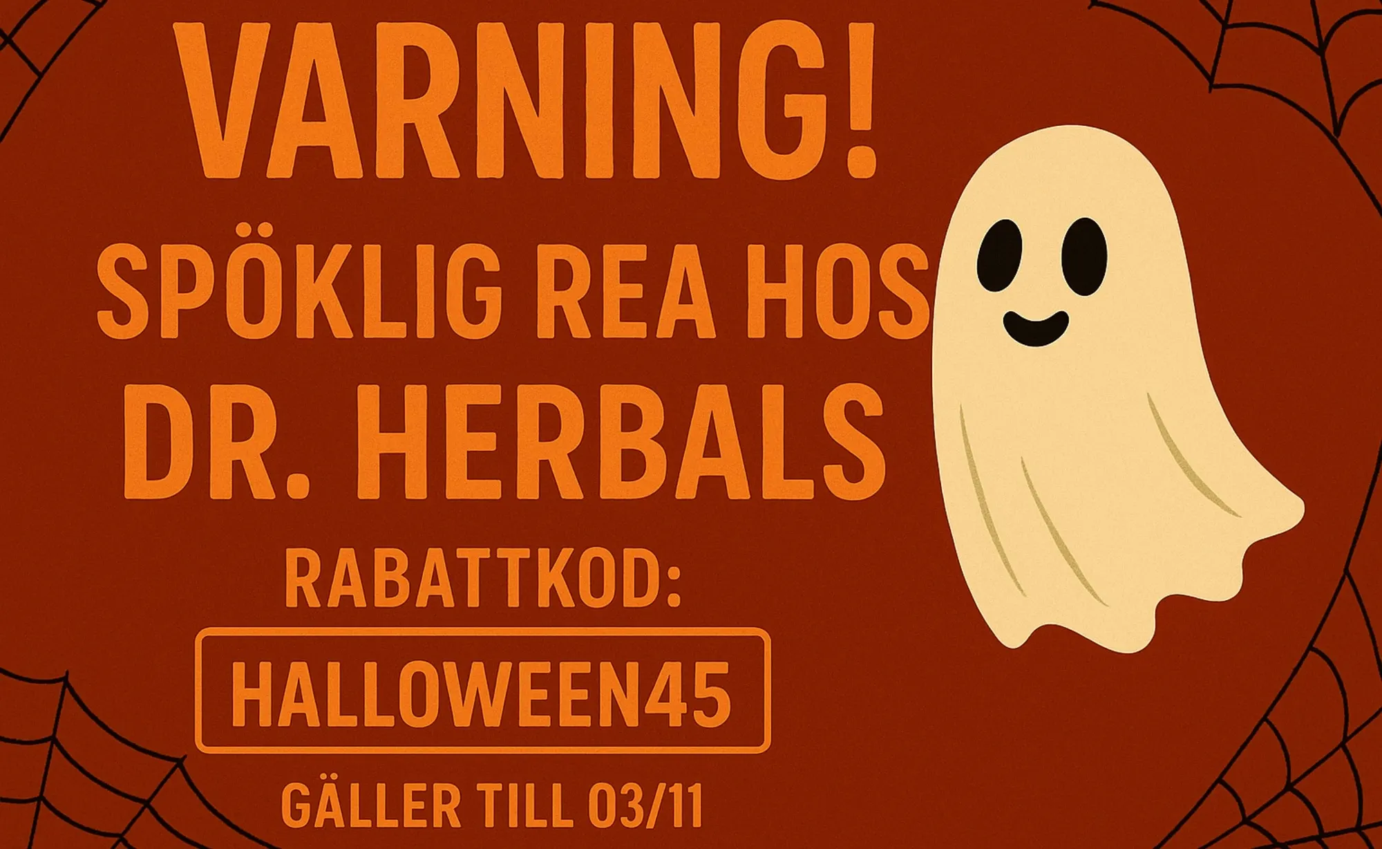 Halloween rabatt - DR. Herbals